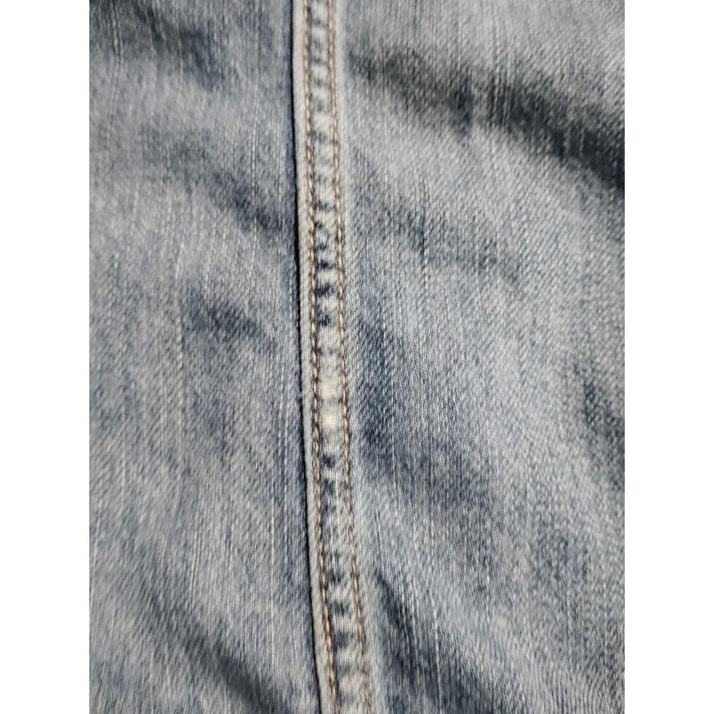 Garage Girlfriend Denim Jacket Womens Small Medium Wash Blue‎ Stretch Jean Coat